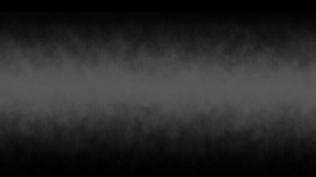 Burning fire sparks mixed with thick gray smoke rolling on a pitch black background, dramatic cinematic cloud texture, realistic wildfire or fireplace visual effect element in 4k video
