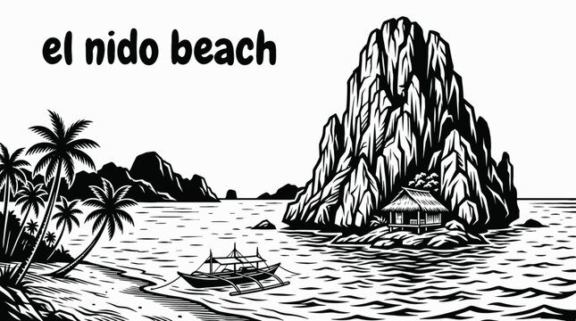 el nido beach famous coastline ocean travel destination tourism scenic landscape tropical waterfront paradise world landmark island lagoons crystal clear waters