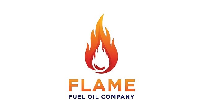 Flame Fuel Oil Company Branding Logo Design.