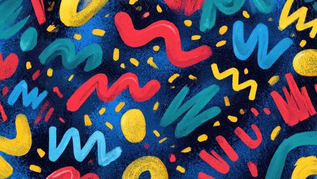 Vibrant Abstract Pattern with Bold Colors