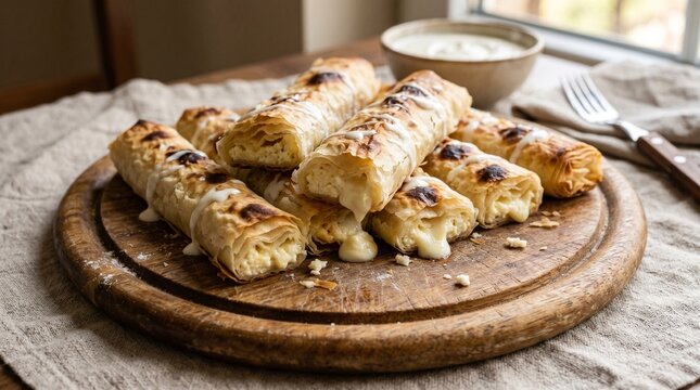 Authentic Bosnian Sirnica Cheese Pie Pieces