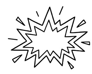 Comic book sharp explosion flash burst line art vector element  © SMCIPA