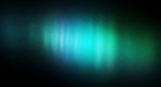 Abstract dark turquoise and black blurred background with rough grunge grain noise texture, featuring a moody glowing green color gradient for artistic light overlay and dusty cosmic effect.