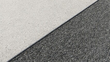 Fototapeta premium Concrete and Gravel Texture Diagonal Split