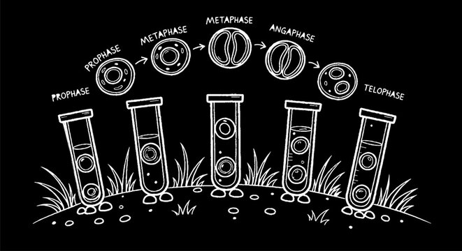 Illustrated Stages of Fungal Spores Germination Process.