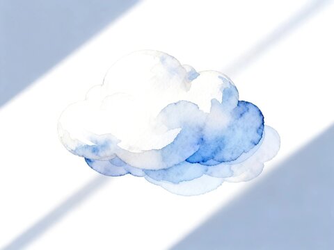 Watercolor cloud for serene design backgrounds