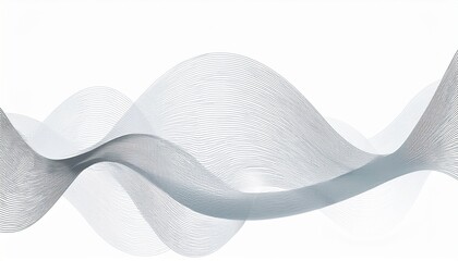 Fototapeta premium Liquid Glass White Background Wave Ribbon Fluid Flow Line Curve Shape D Illustration Stock Illustration