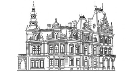 Obraz premium sketch of castle