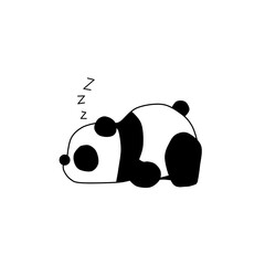 Illustration panda child black white © Anas Anwar Alfarisy