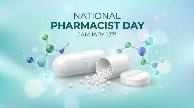 National Pharmacist Day January 12th pills and molecules