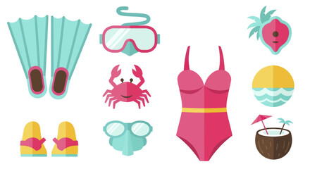 Summer Beach Vacation Essentials Collection. © art.Co
