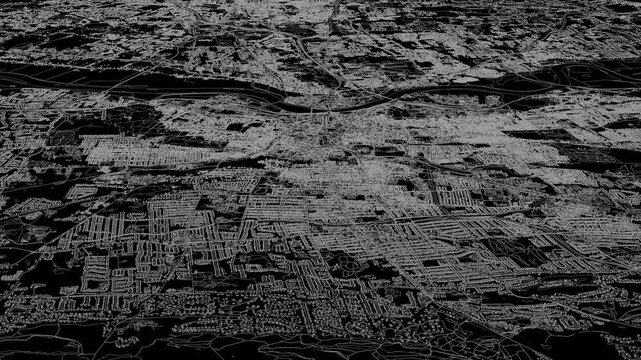 3D looped animation of city - Hartford Connecticut, USA