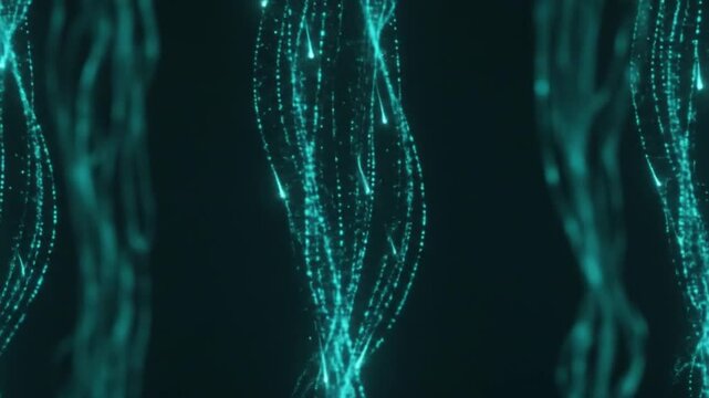 Abstract Digital Flowing Particles Background Loop.