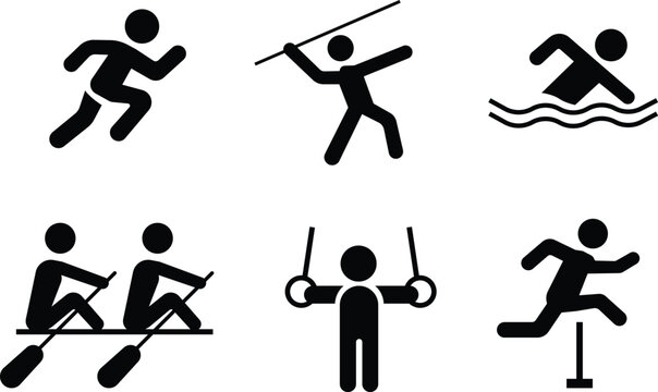 Olympic sports icons set