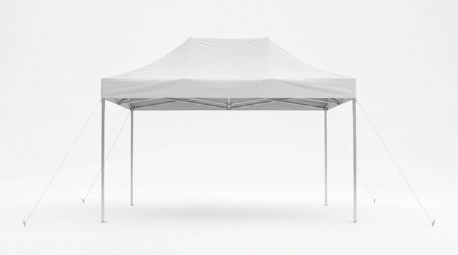 White folding canopy tent for outdoor events and trade shows