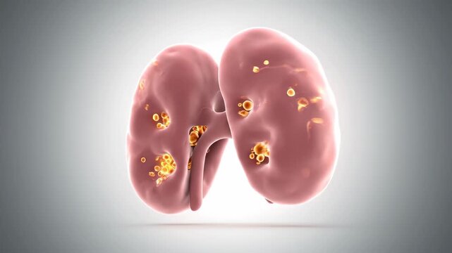 3D Lymph Node Anatomy with Flowing Immune Cells and Follicles