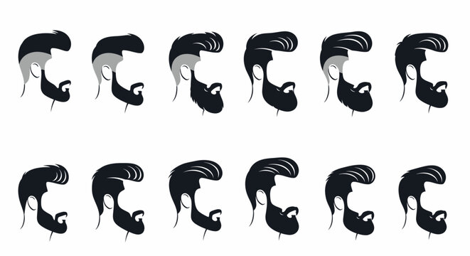 Collection of various yoga poses in silhouette.