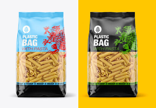 Penne pasta package mockup