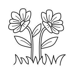 Fototapeta premium Garden Flower Icon Vector