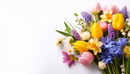 Fototapeta premium Spring Bouquet On White