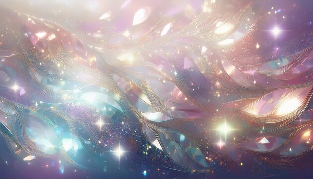 Glitter Light Pearl Tint Background Brilliant Dust Abstract Precious Surface Shimmer Hologram Pastel Crystal Texture Celebration Elite Illustration