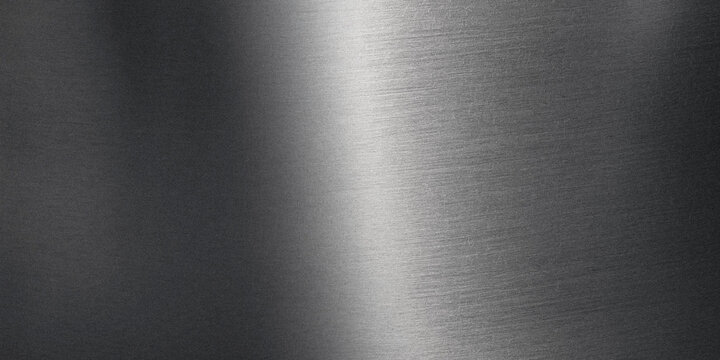 Brushed metallic surface with gradient grayscale texture background