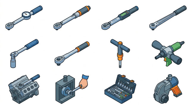 Collection of Various Mechanical Tools and Equipment.