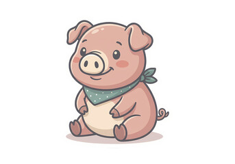 Obraz premium pig cartoon character
