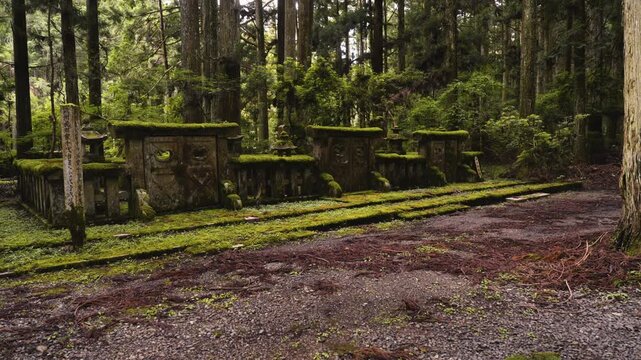 Kishu Tokugawa Clan Cemetery at Okunoin in Early Morning, Koyasan &ndash; UNESCO World Heritage, Wakayama, Japan　世界遺産 高野山「早朝の奥之院 紀州徳川家墓所」和歌山県高野町