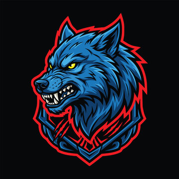 Realistic wolf head Comic Vector Illustration | Wolfskopf F&uuml;r T-Shirt Design
