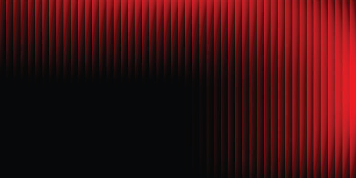 Abstract black and red geometric background with vertical parallel stripe bars and fading gradient shadow effect for presentation banner.