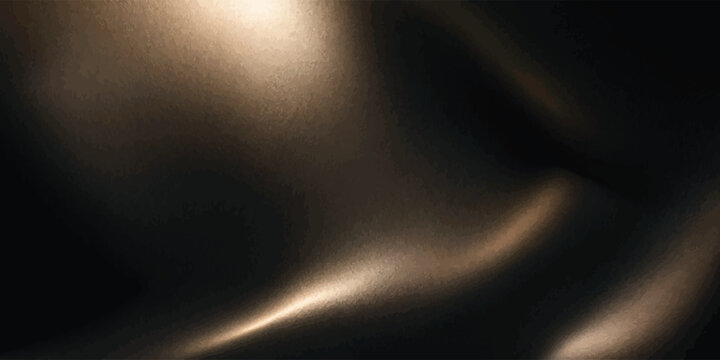 Abstract golden light wave flowing on dark background with abstract background wallpaper aesthetic contrast atmosphere creative artistic minimalist illumination darkness gradient prestige