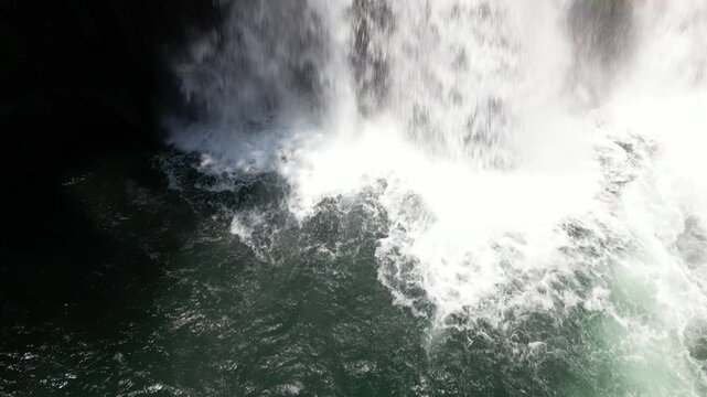 Sekinoo Falls Drone Aerial View, One of Japan&rsquo;s Top 100 Waterfalls in Miyazaki