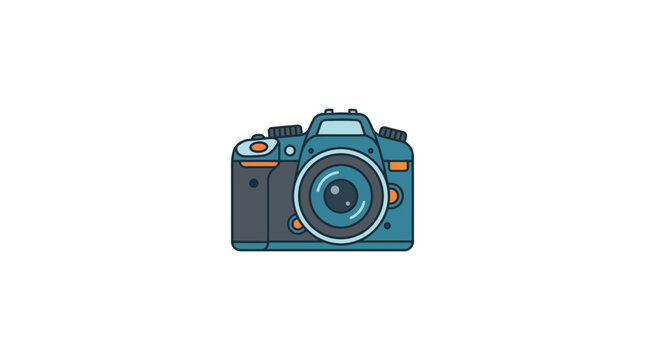 Digital SLR Camera Flat Vector Icon