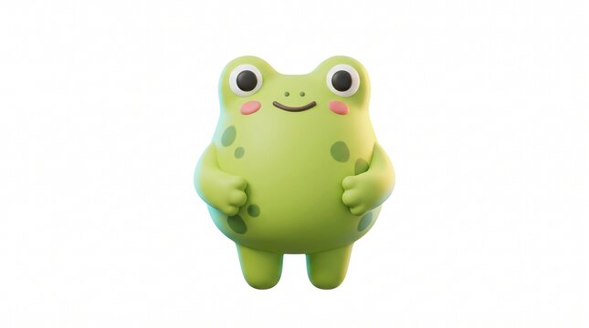 A cute 3D rendered cartoon ant character made of brown clay, standing on a plain white background with a friendly smile and large black eyes.