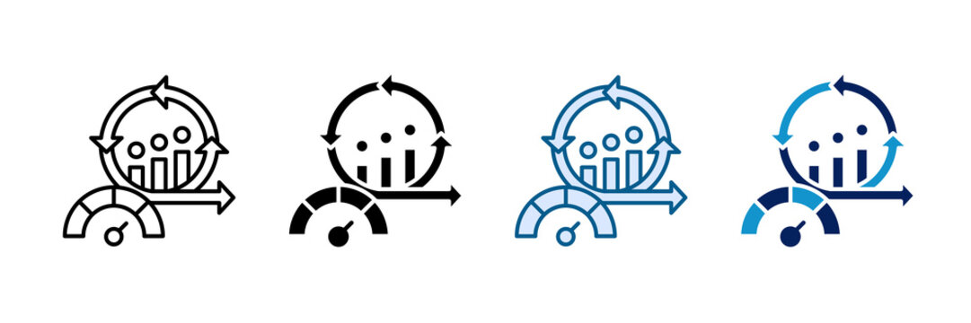 Agile Metrics Icon Set Multiple Style Collection