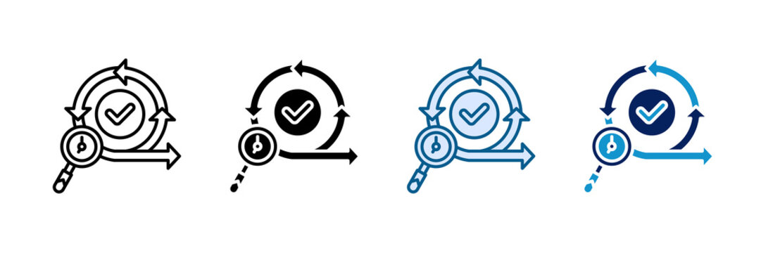 Sprint Review Icon Set Multiple Style Collection