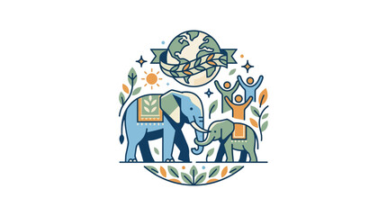 Elephant Family Conservation Earth Planet Nature Wildlife Protection © sumi yati