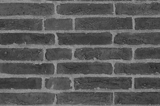 Mur de briques textur&eacute; en noir et blanc
