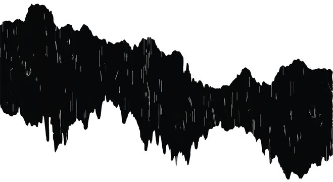 Mountain range silhouette creates an rugged, abstract natural boundary that is perfect for outdoor adventure branding, travel marketing campaigns, or conceptual design projects requiring vast space.