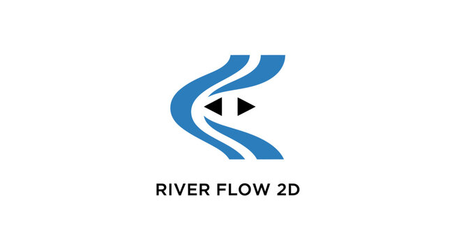 A simple graphic showing the concept of water flow and movement in a two-dimensional space