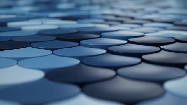 Elegant Blue Abstract Pattern with 3D Overlapping Scale Shapes ideal for modern background and motion graphics.