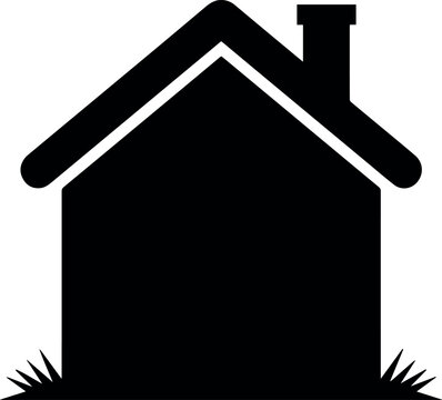 House icon with chimney for property listing