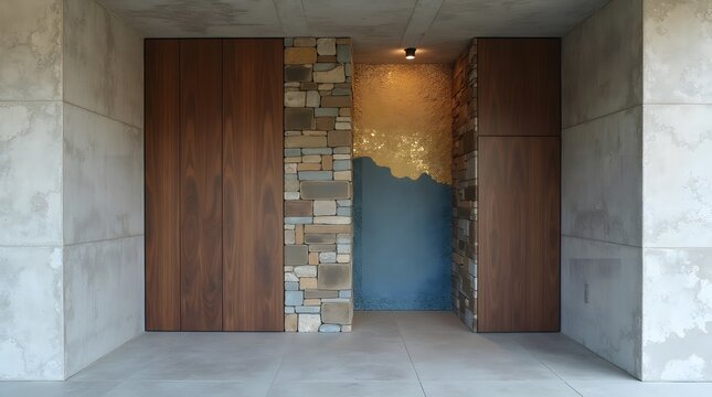 Modern Living Room with Earthy Terracotta and Green Tones