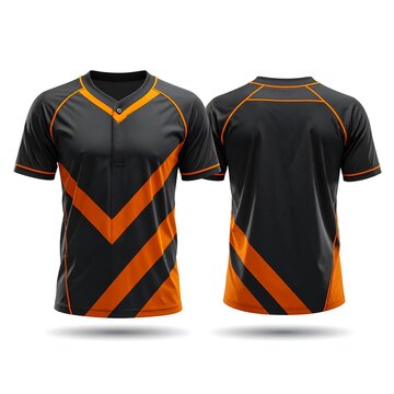 Black and orange athletic running jacket front and back.