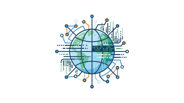 Global Digital Network Connection Concept Illustration