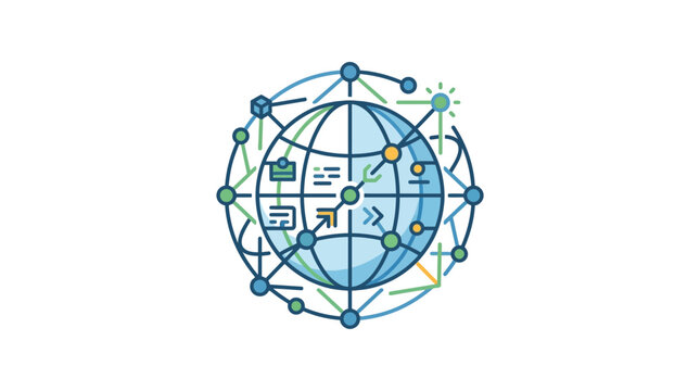 Global Digital Network Connection Icon