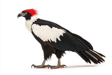 Obraz premium Striking Image of a Colorful Large Bird with Unique Black and White Plumage