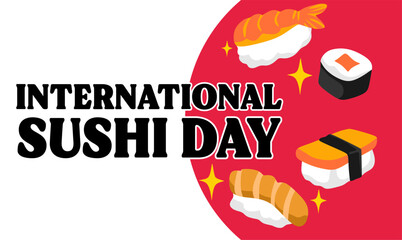 international sushi day with delicious and tasty sushi © americandigi