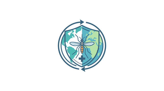 Global Mosquito Disease Protection Shield Icon